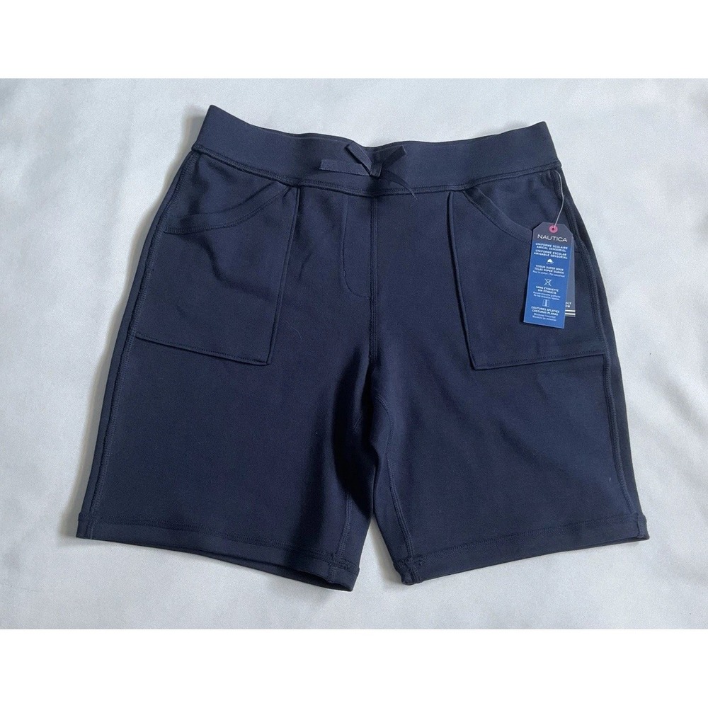 Nautica Girls Sensory Friendly School Uniform Shorts Navy  L  12/14